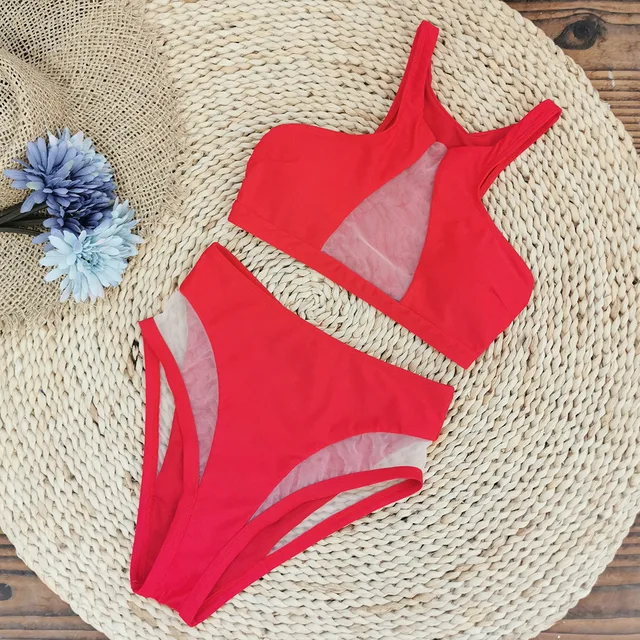 Red Mesh KIARA Luxe bikini