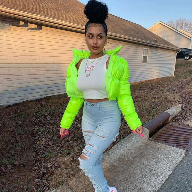BUBBLE CROP PUFFER JACKET