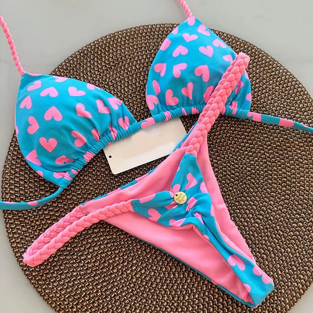 2024 New Patterned Brazilian Padded  bikini