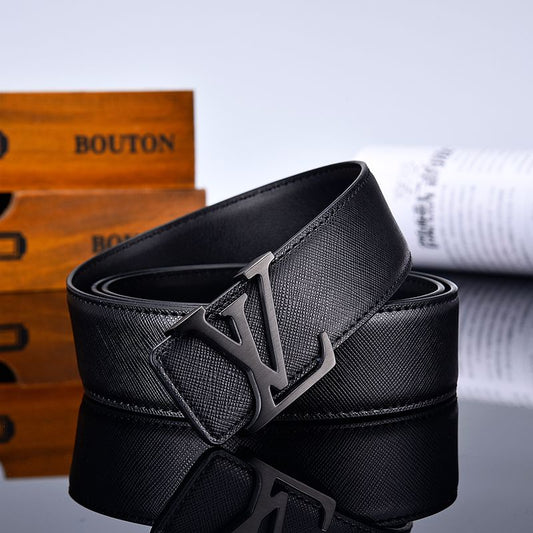 Black LV men's belt