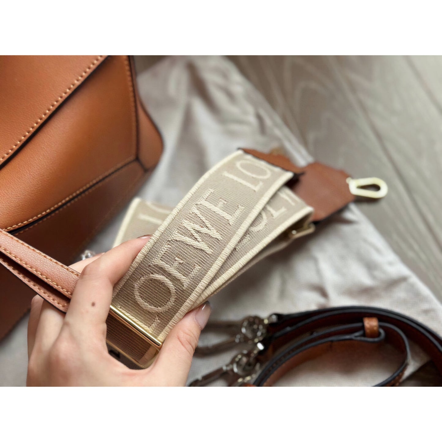 LWE PUZZLE BAG BROWN