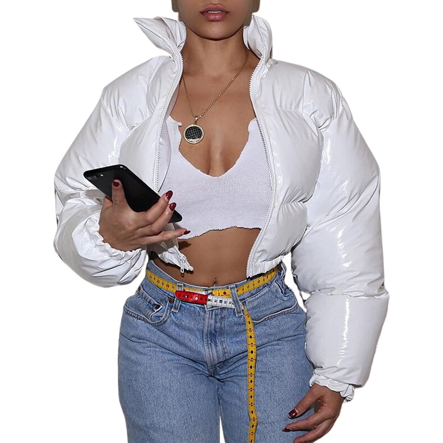 BUBBLE CROP PUFFER JACKET