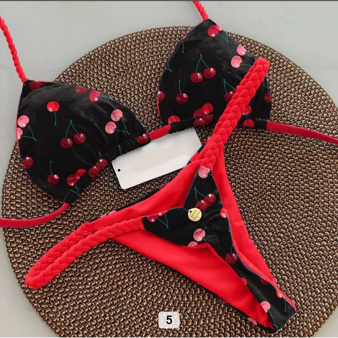 2024 New Patterned Brazilian Padded  bikini