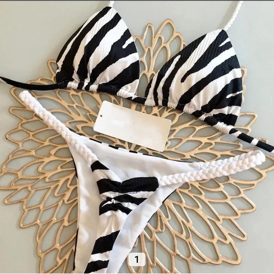 2024 New Patterned Brazilian Padded  bikini