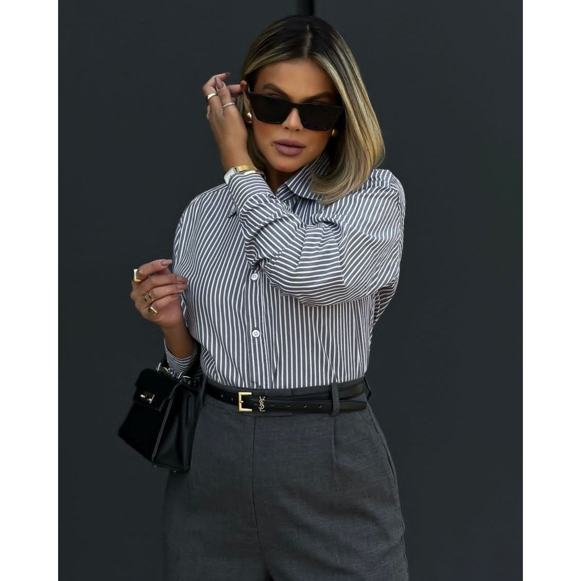 YSL ladies belt thin