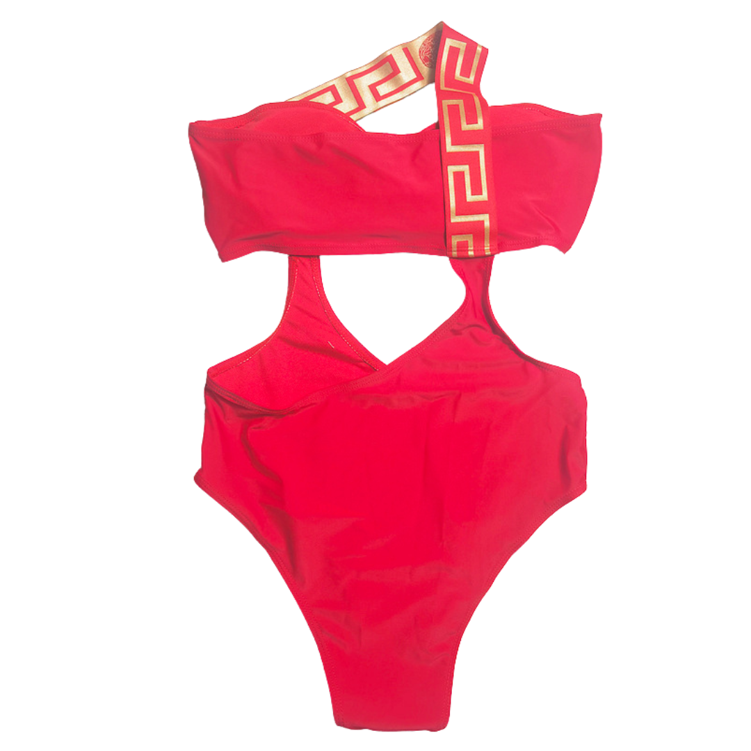 Golden Shoulder V one piece