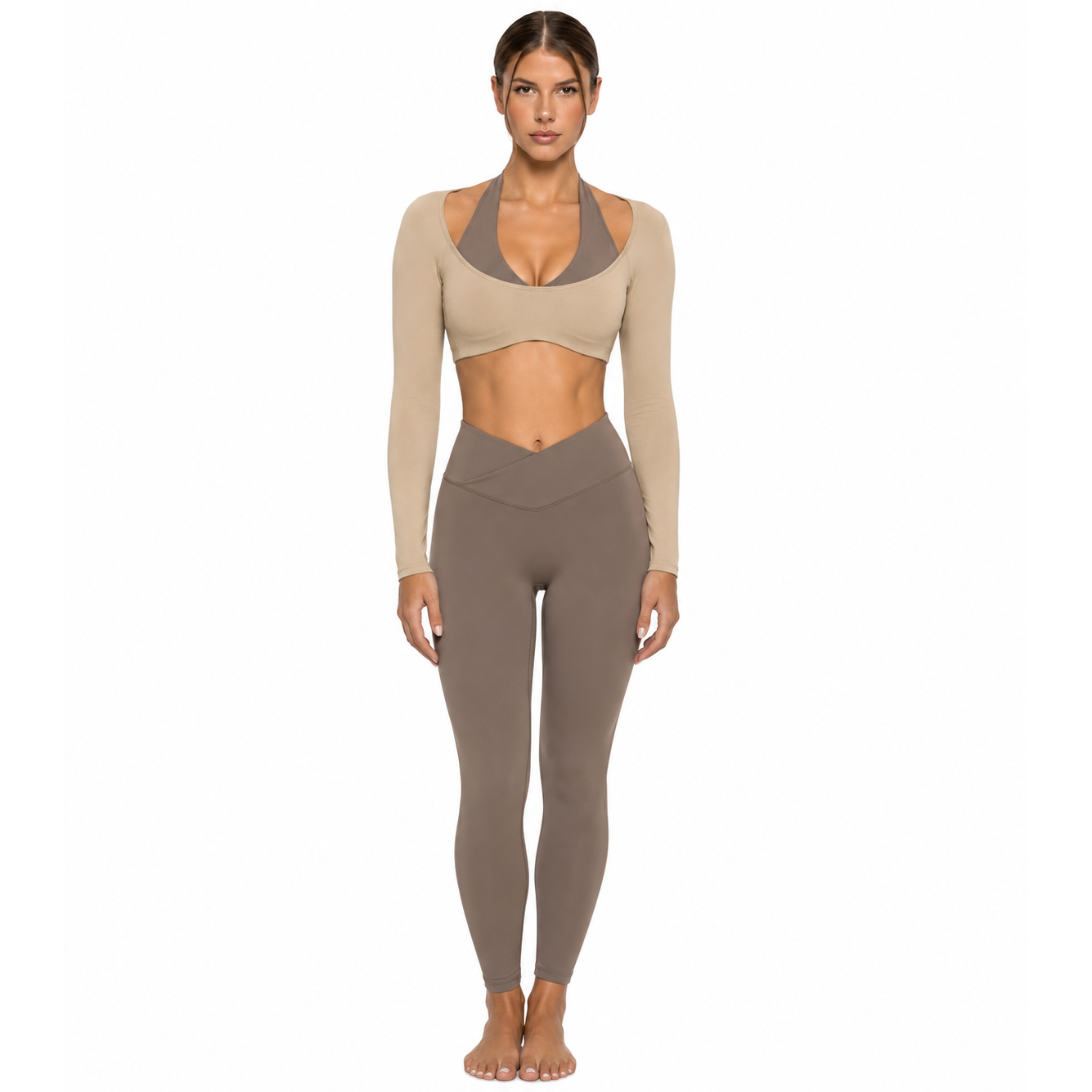 Colour Block Long Sleeve Set