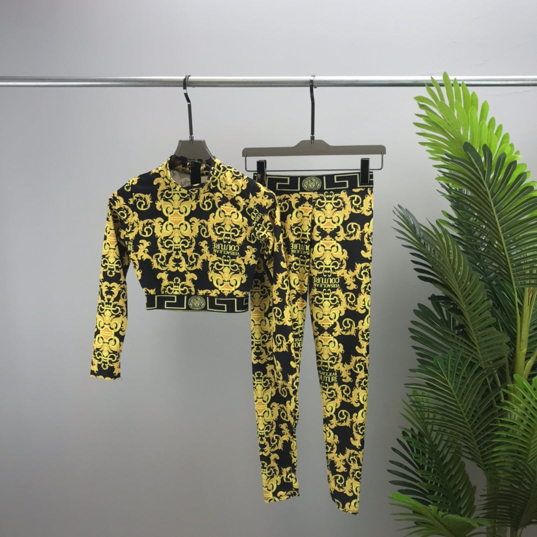 V Yellow long sleeve set