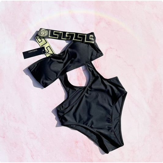 Golden Shoulder V one piece