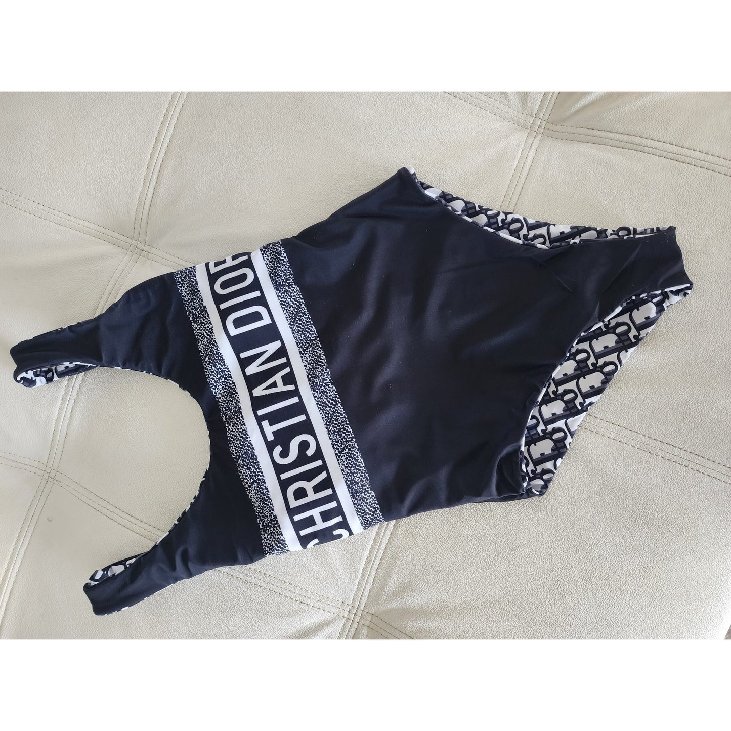 CD Monogram Print Reversible One Piece