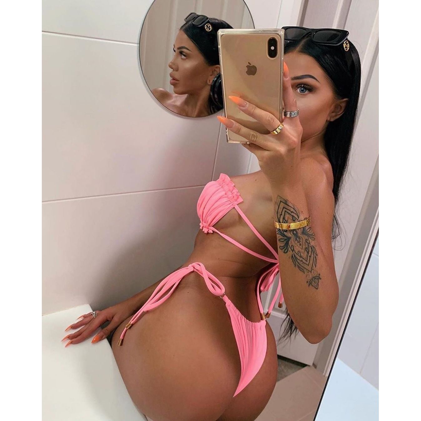 Pleated Boob Tube Bikini