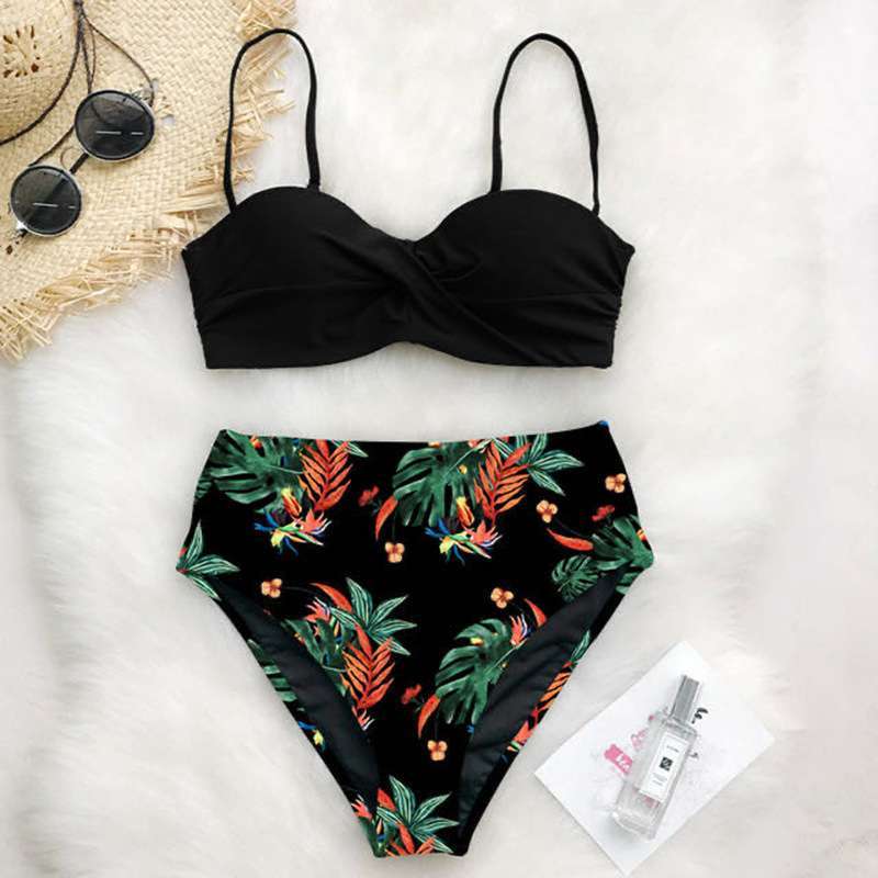 Black Floral Bikini 260