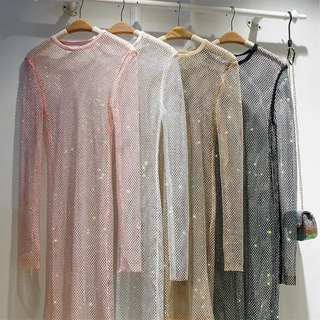 Diamanté Long sleeve dress