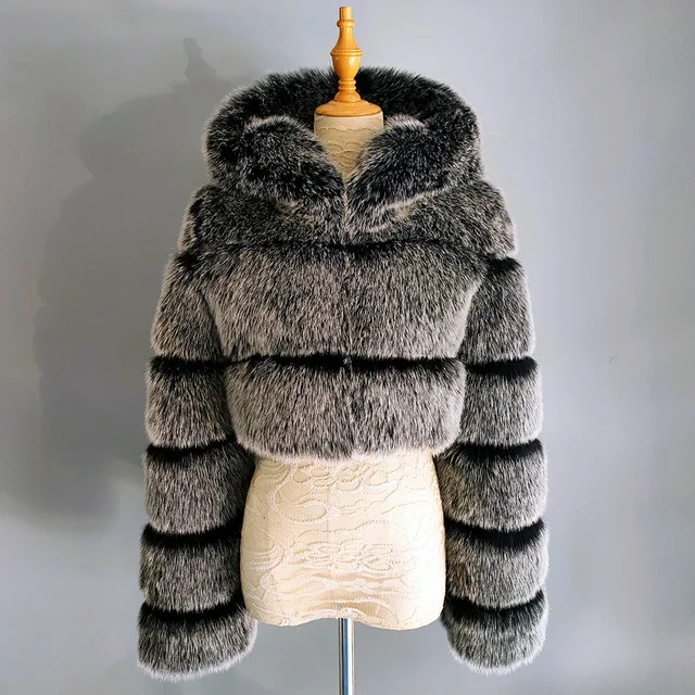 PREMIUM LUXURY FAUX FUR COAT - Main Image