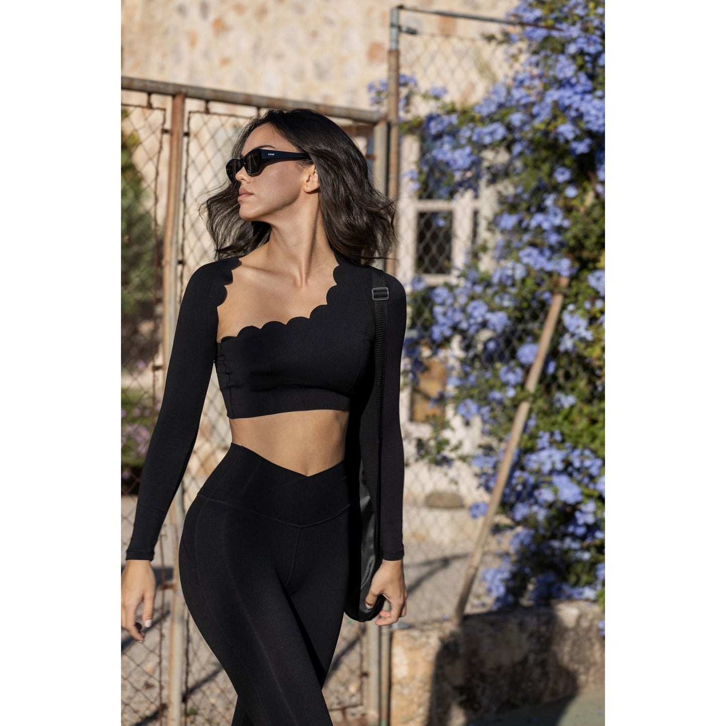 Scalloped Long Wrap Sleeve Set