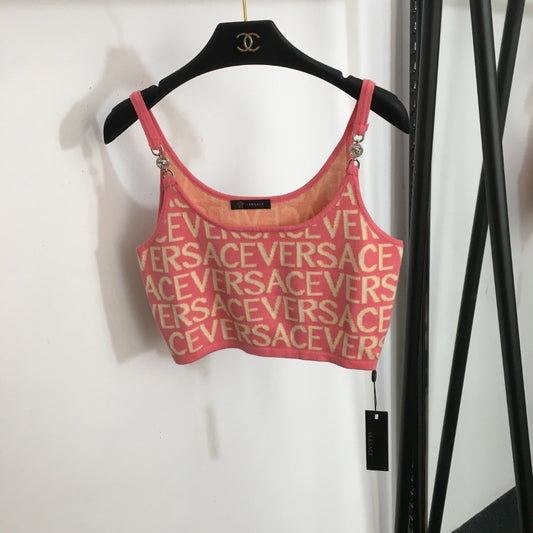 V Crop Top with straps