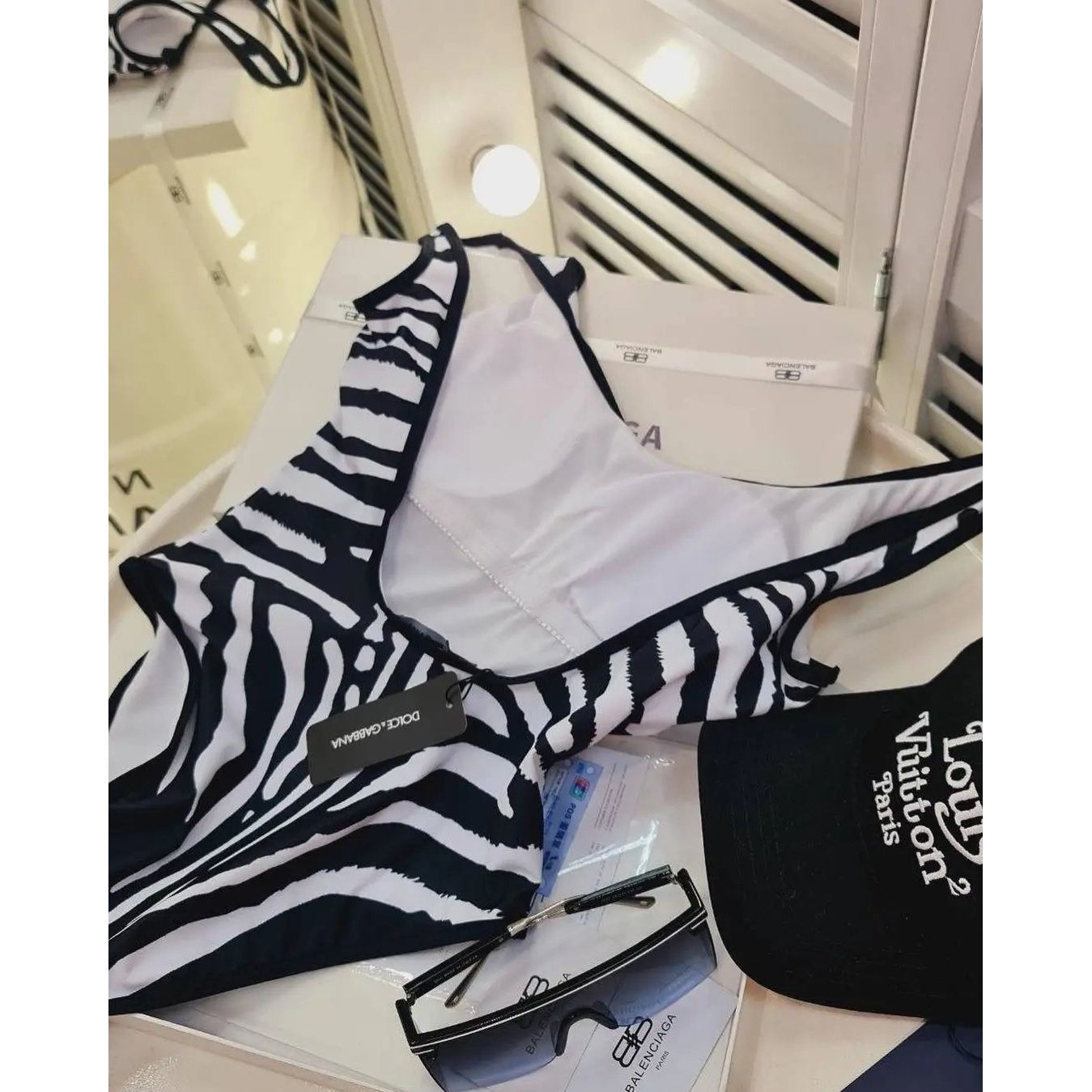 DG Zebra full piece swimsuit