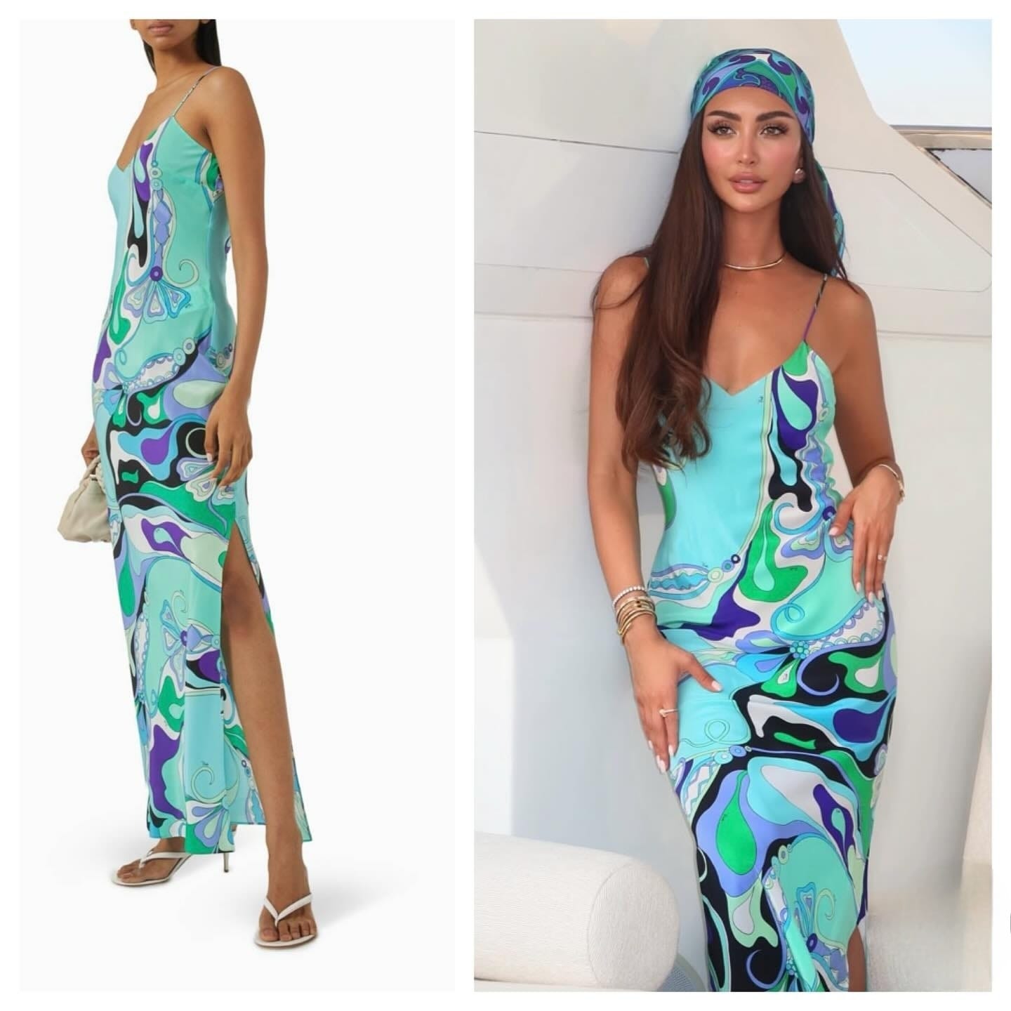Pucci silk dress with slit