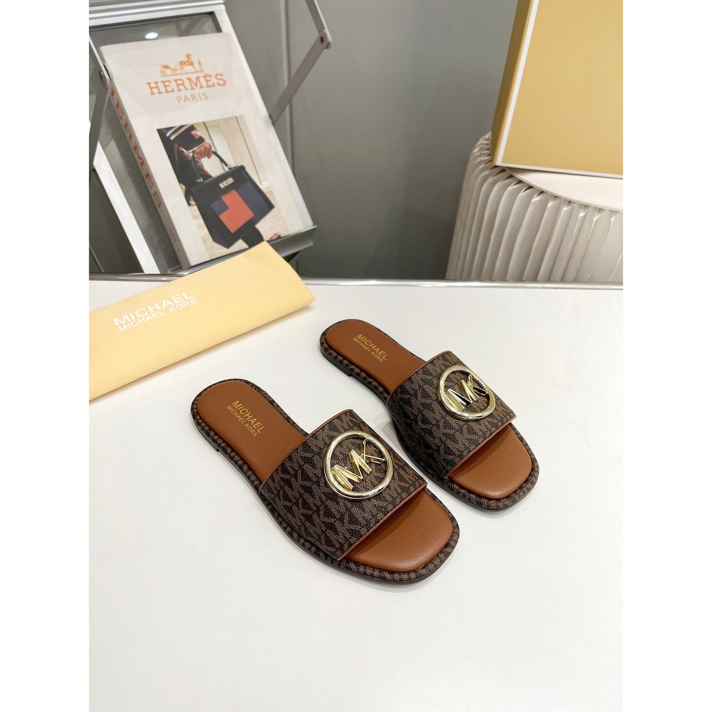 MK logo sandal