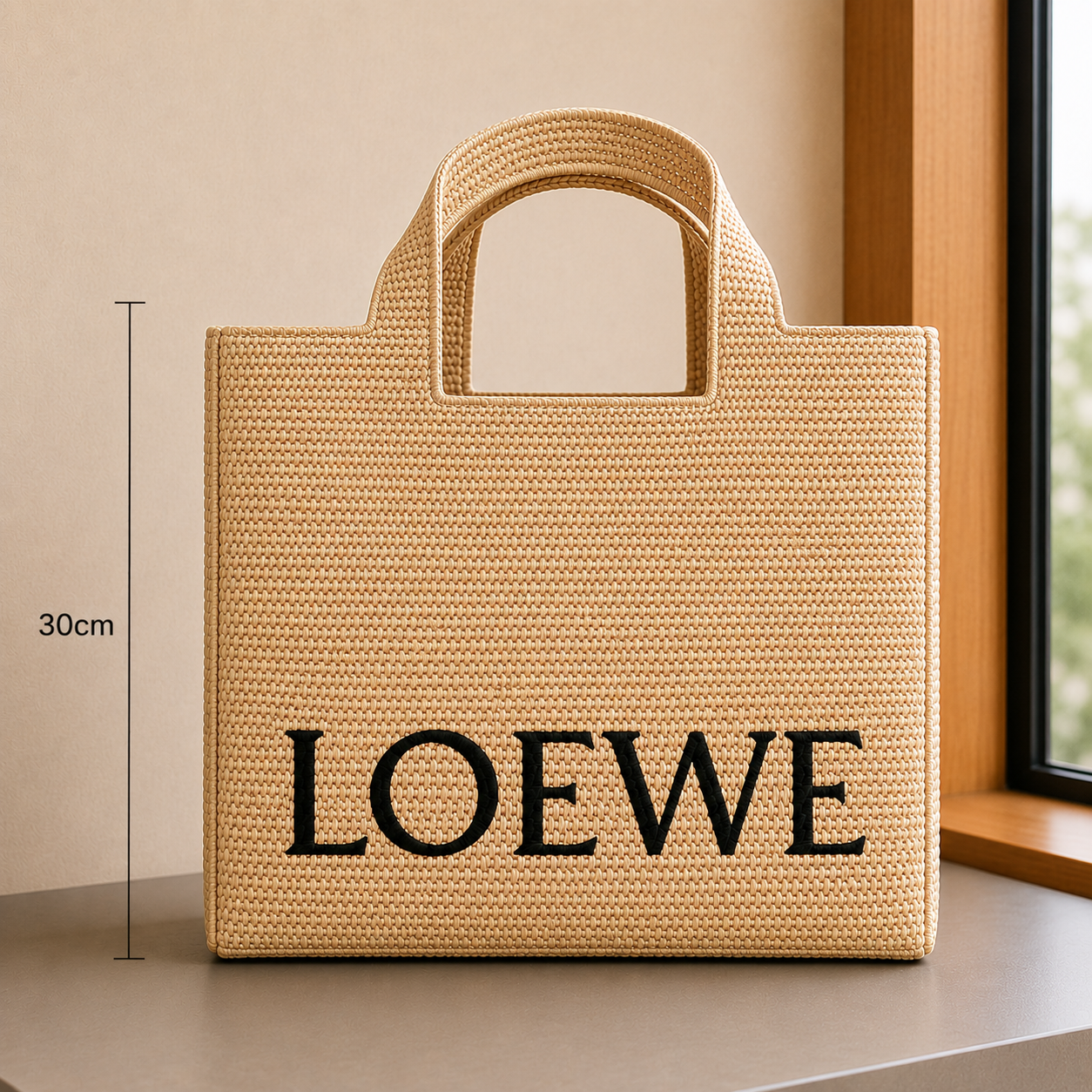 LWE Raffia beach bag