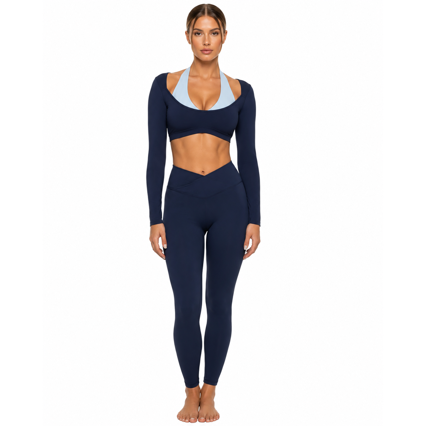 Colour Block Long Sleeve Set